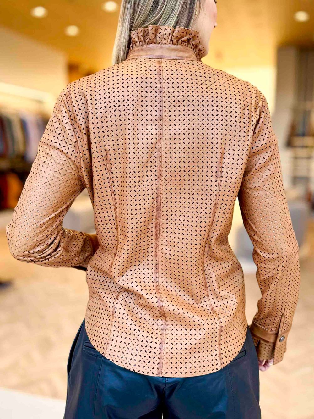 Giallo Goatskin Leather Shirt