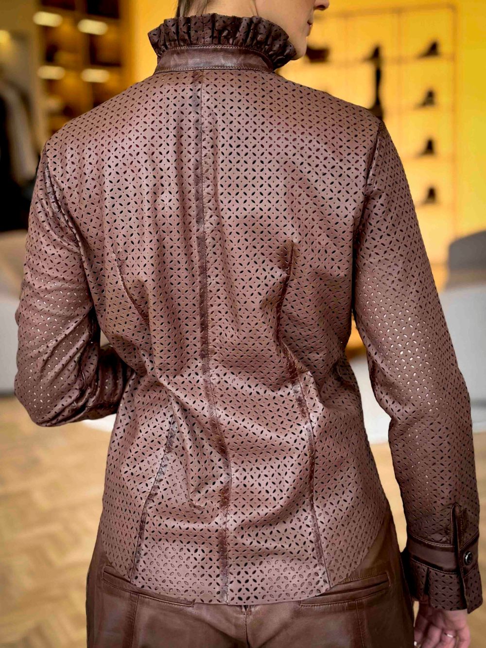 Giallo Goatskin Leather Shirt