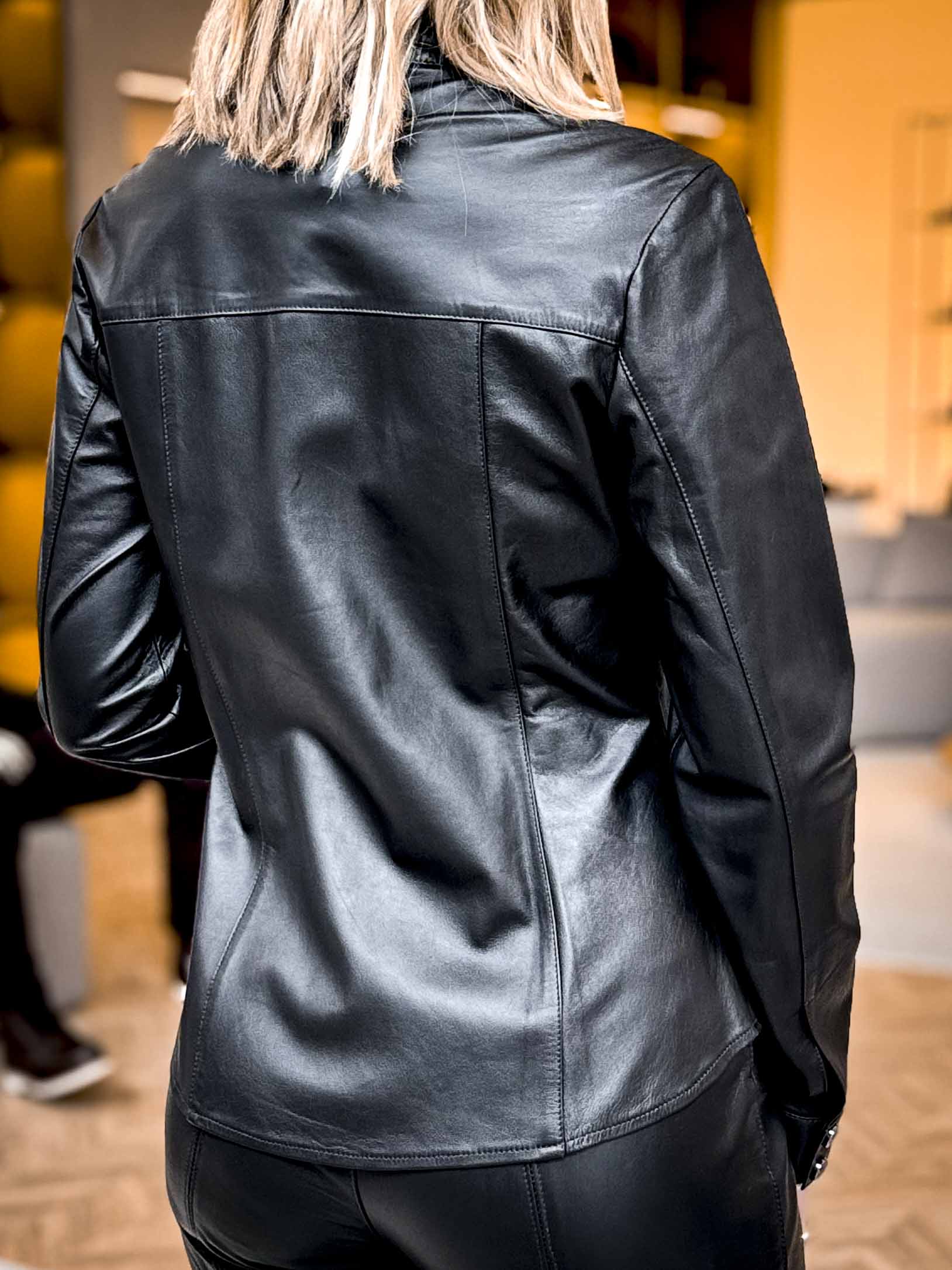 Nature Goatskin Leather Shirt