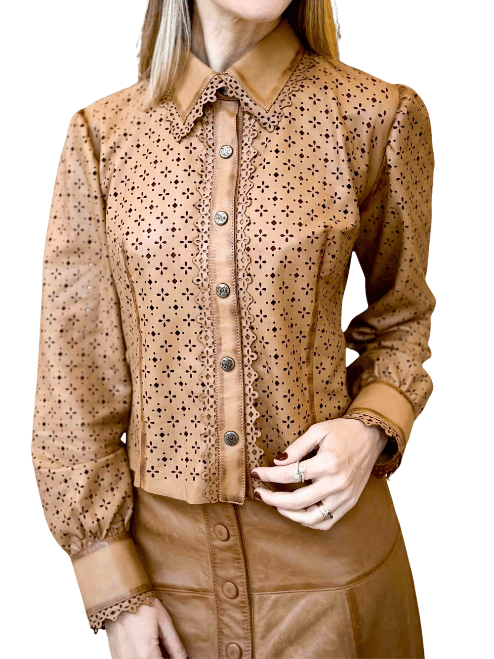 Chianti Goatskin Leather Shirt