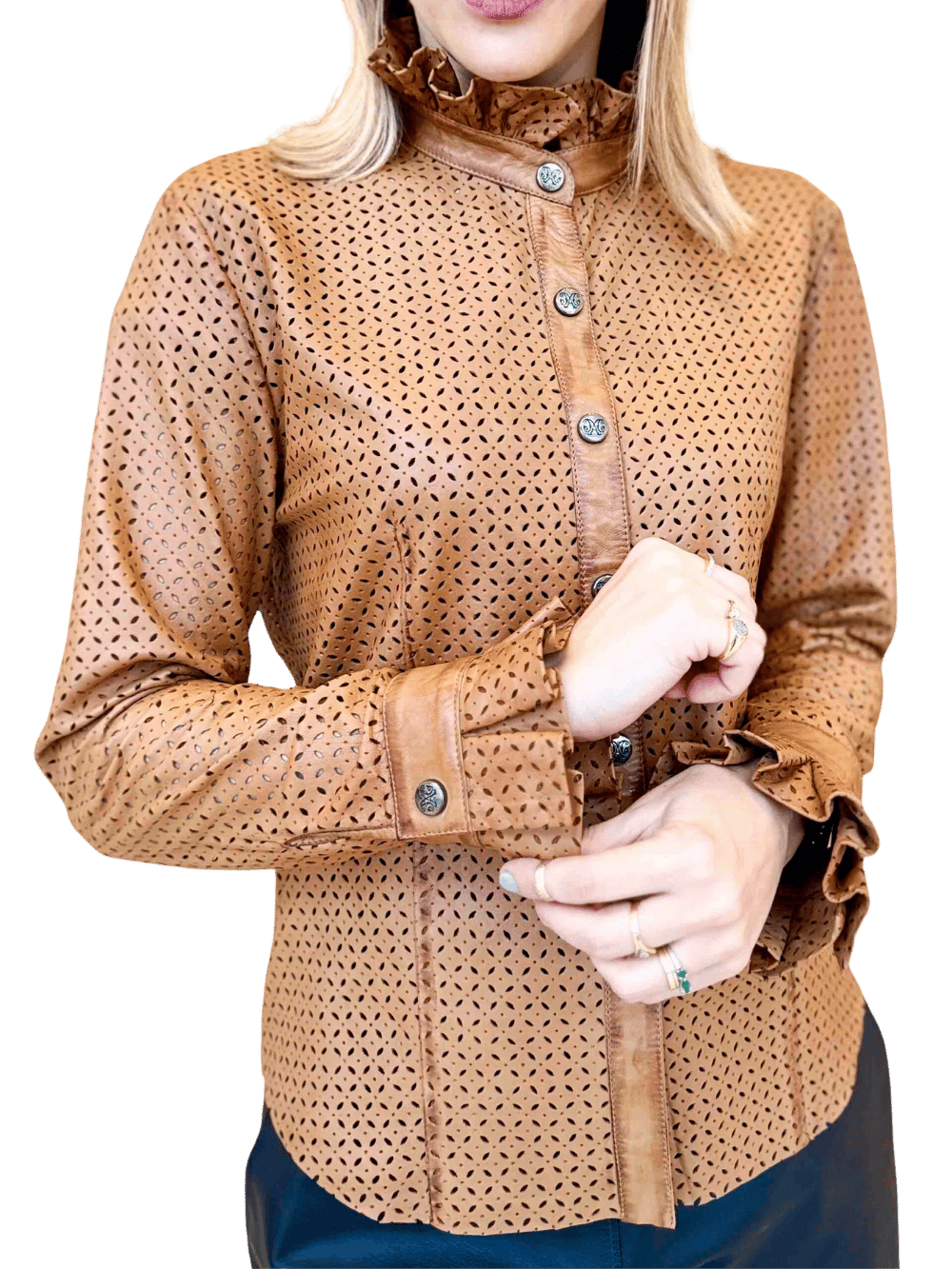 Giallo Goatskin Leather Shirt