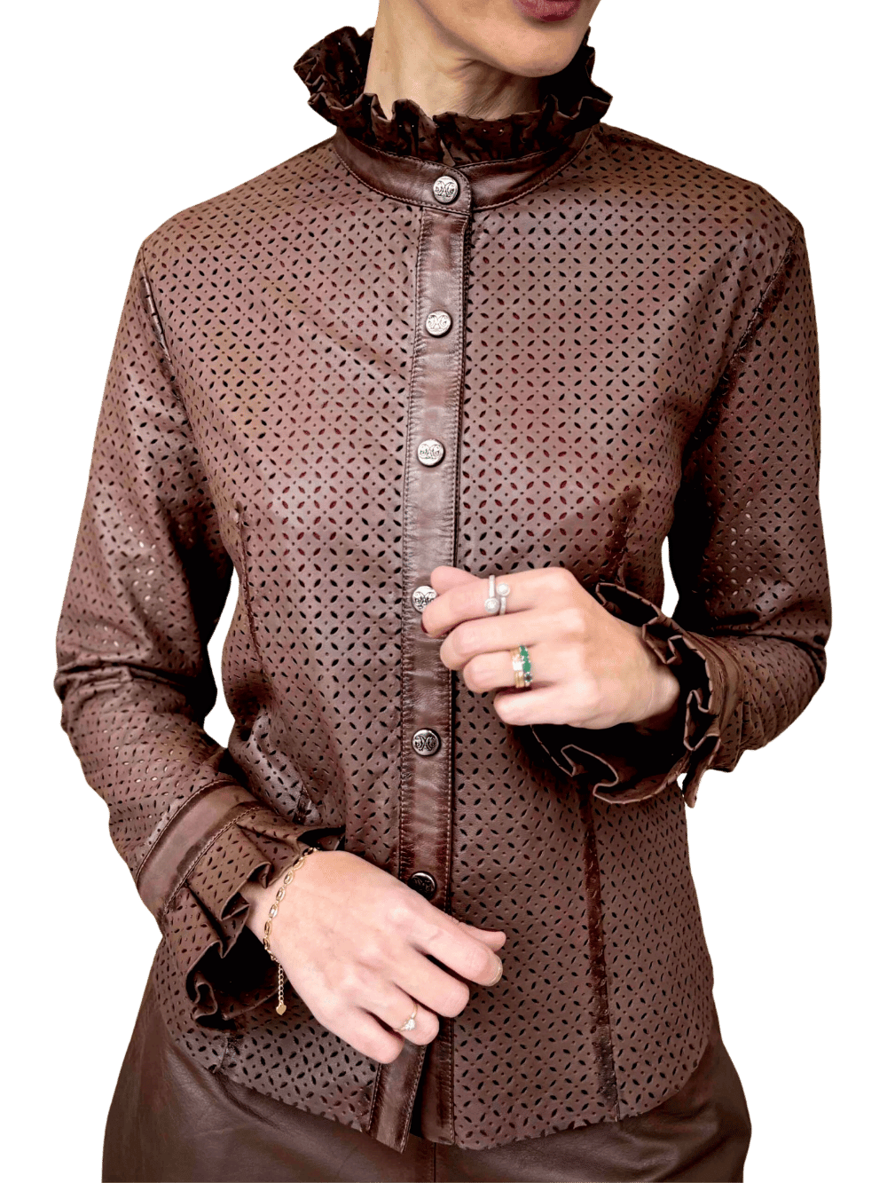 Giallo Goatskin Leather Shirt