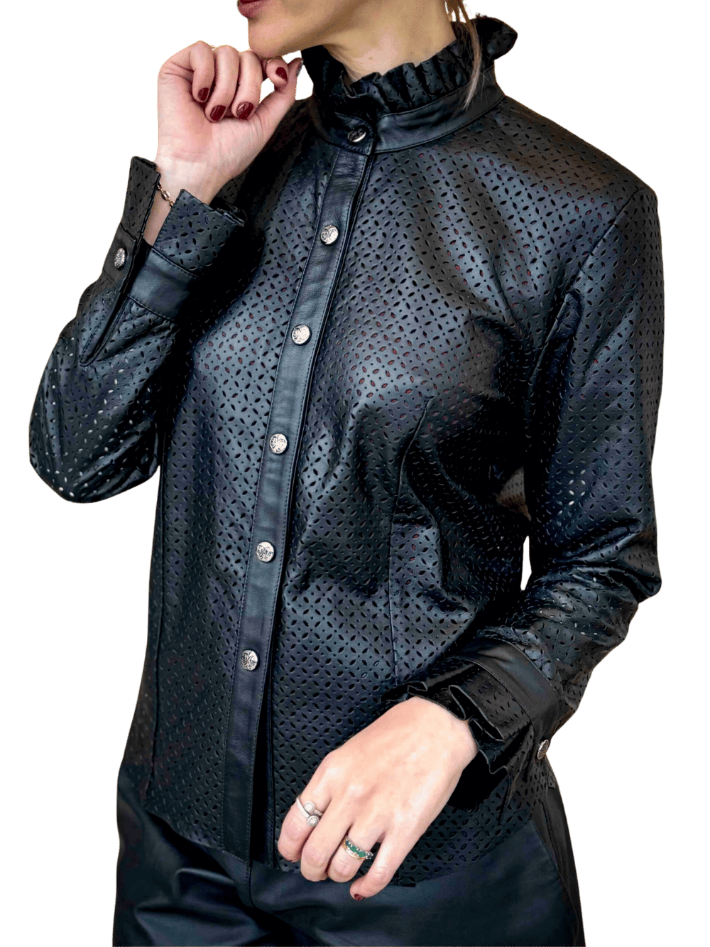 Giallo Goatskin Leather Shirt