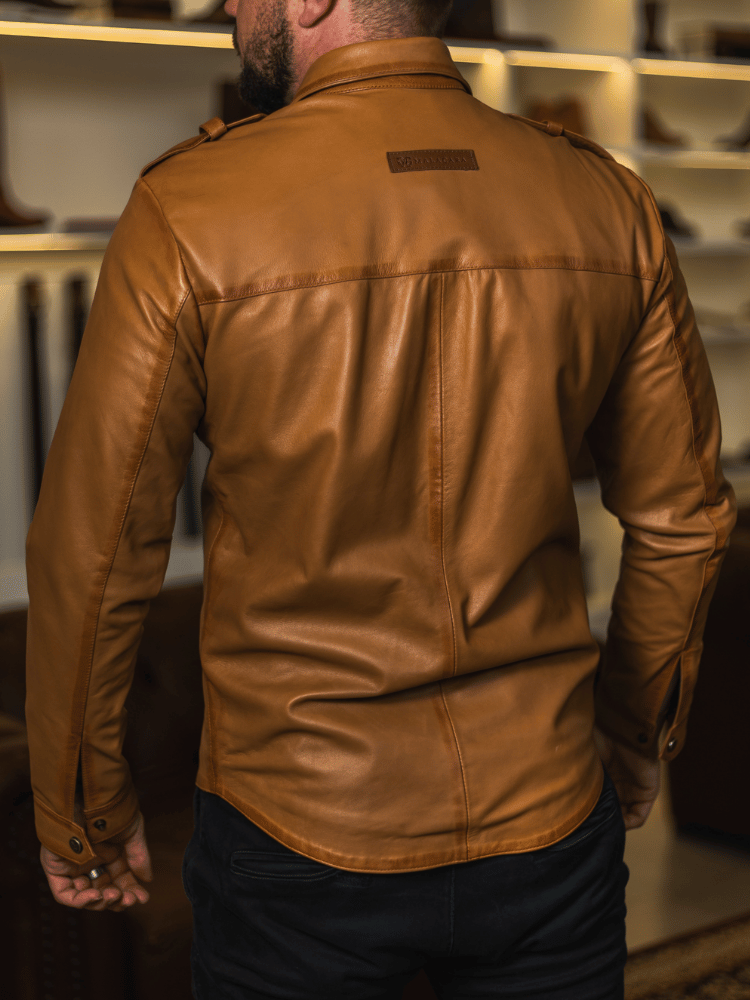 Verso Goatskin Leather Shirt