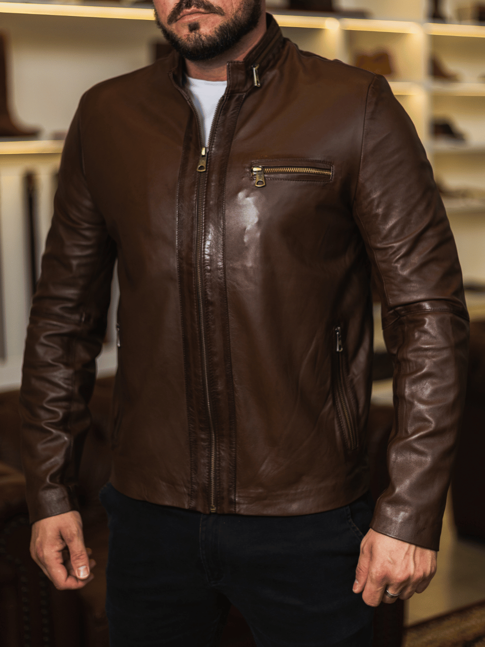 Tapera Goatskin Leather Jacket