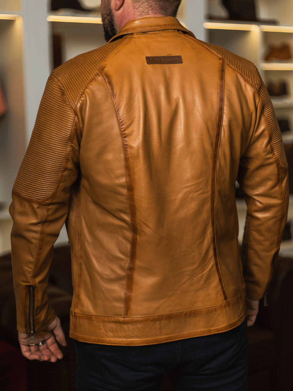 Tafona Men's Goatskin Leather Jacket