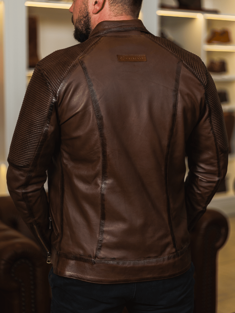 Tafona Men's Goatskin Leather Jacket