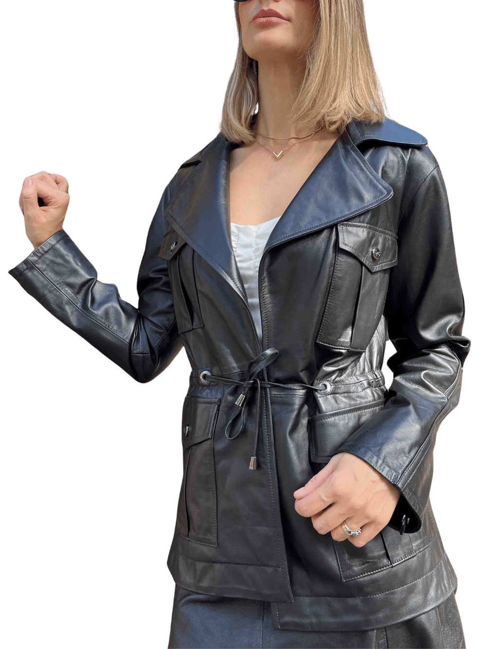 Tannat Goatskin Leather Parka