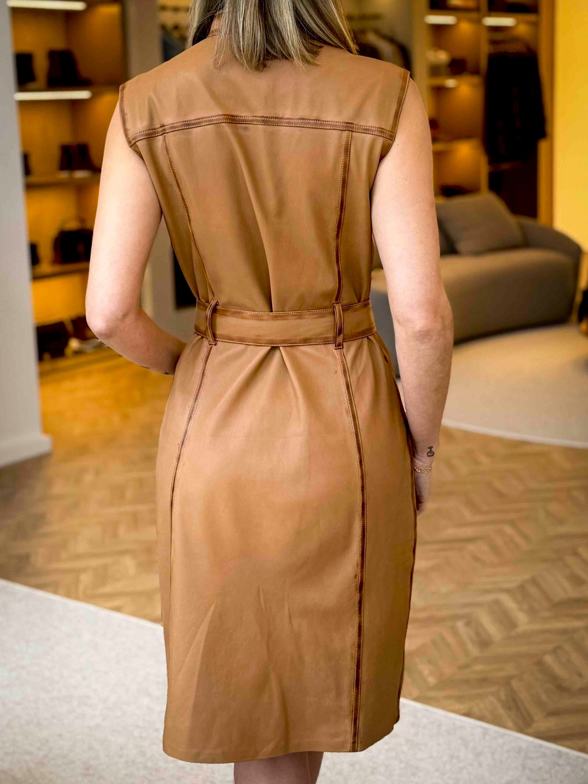 Estate Goatskin Leather Dress