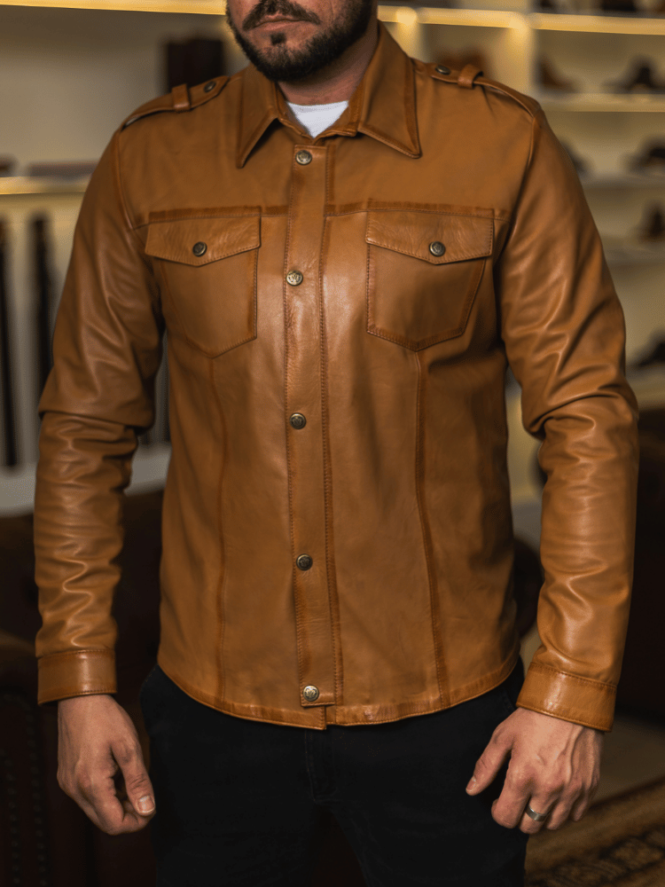 Verso Goatskin Leather Shirt
