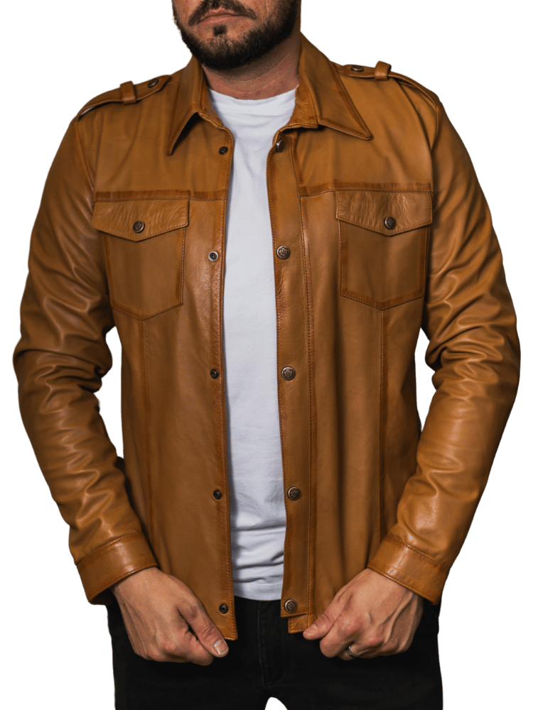 Verso Goatskin Leather Shirt
