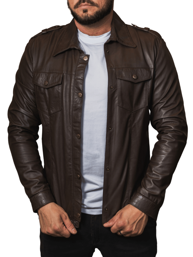Verso Goatskin Leather Shirt