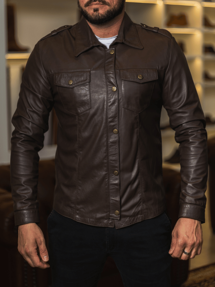 Verso Goatskin Leather Shirt