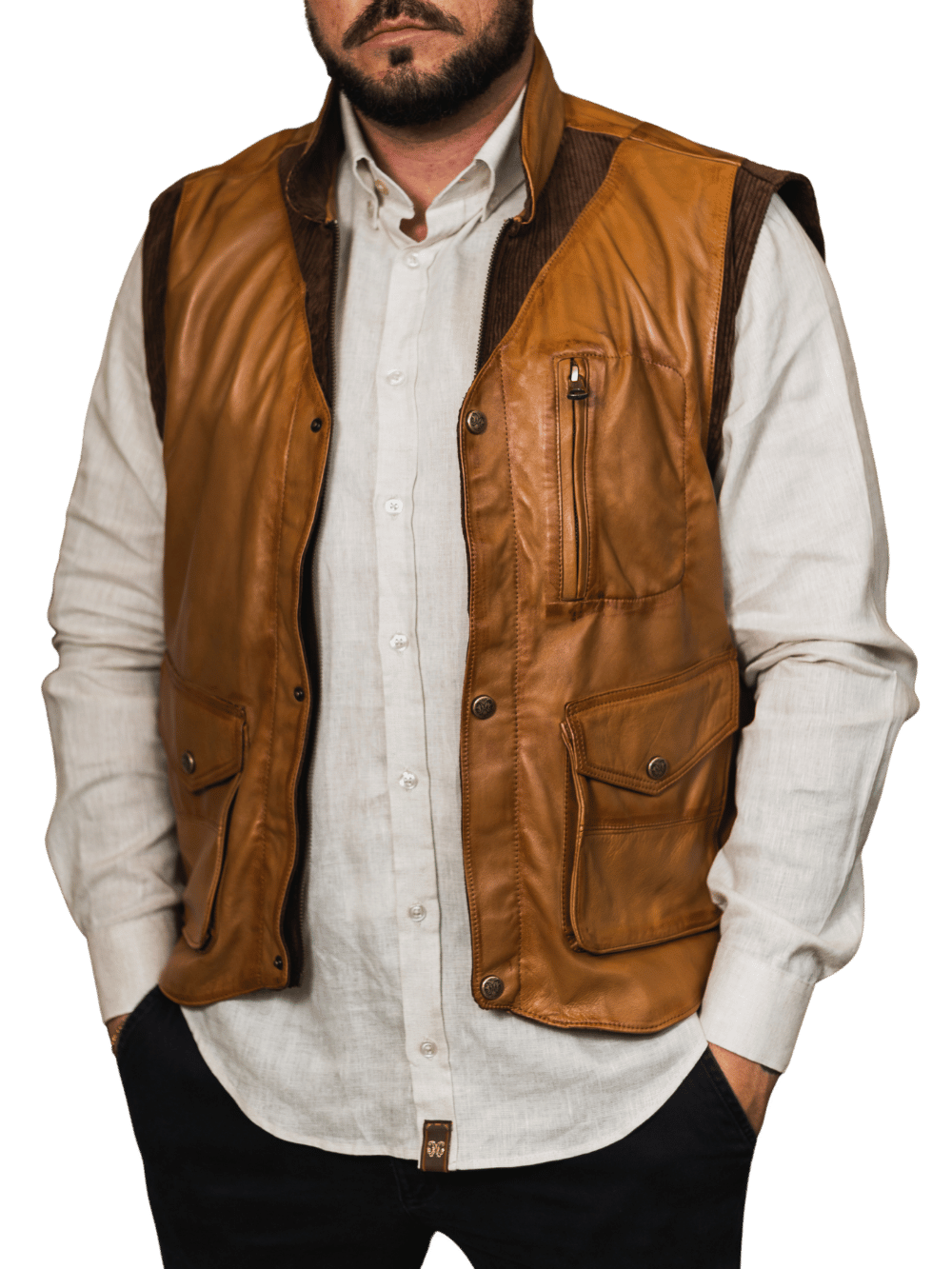 Pachola Goatskin Leather Vest
