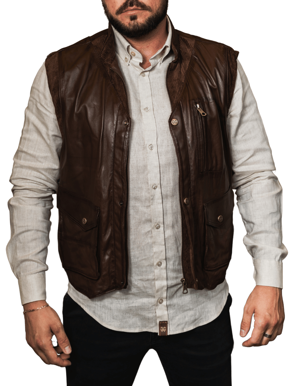 Pachola Goatskin Leather Vest