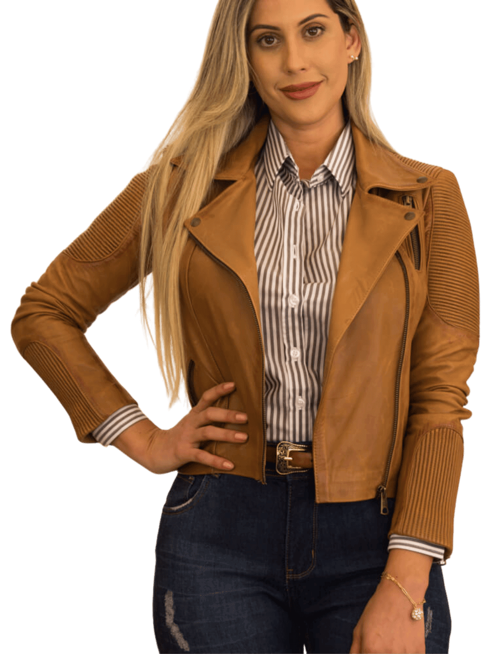 Tafona Women's Goatskin Leather Jacket